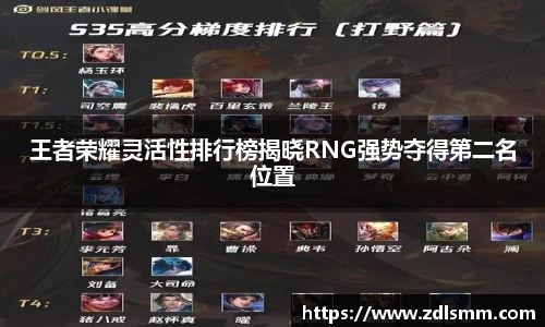 王者荣耀灵活性排行榜揭晓RNG强势夺得第二名位置