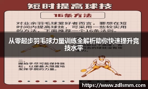 从零起步羽毛球力量训练全解析助你快速提升竞技水平